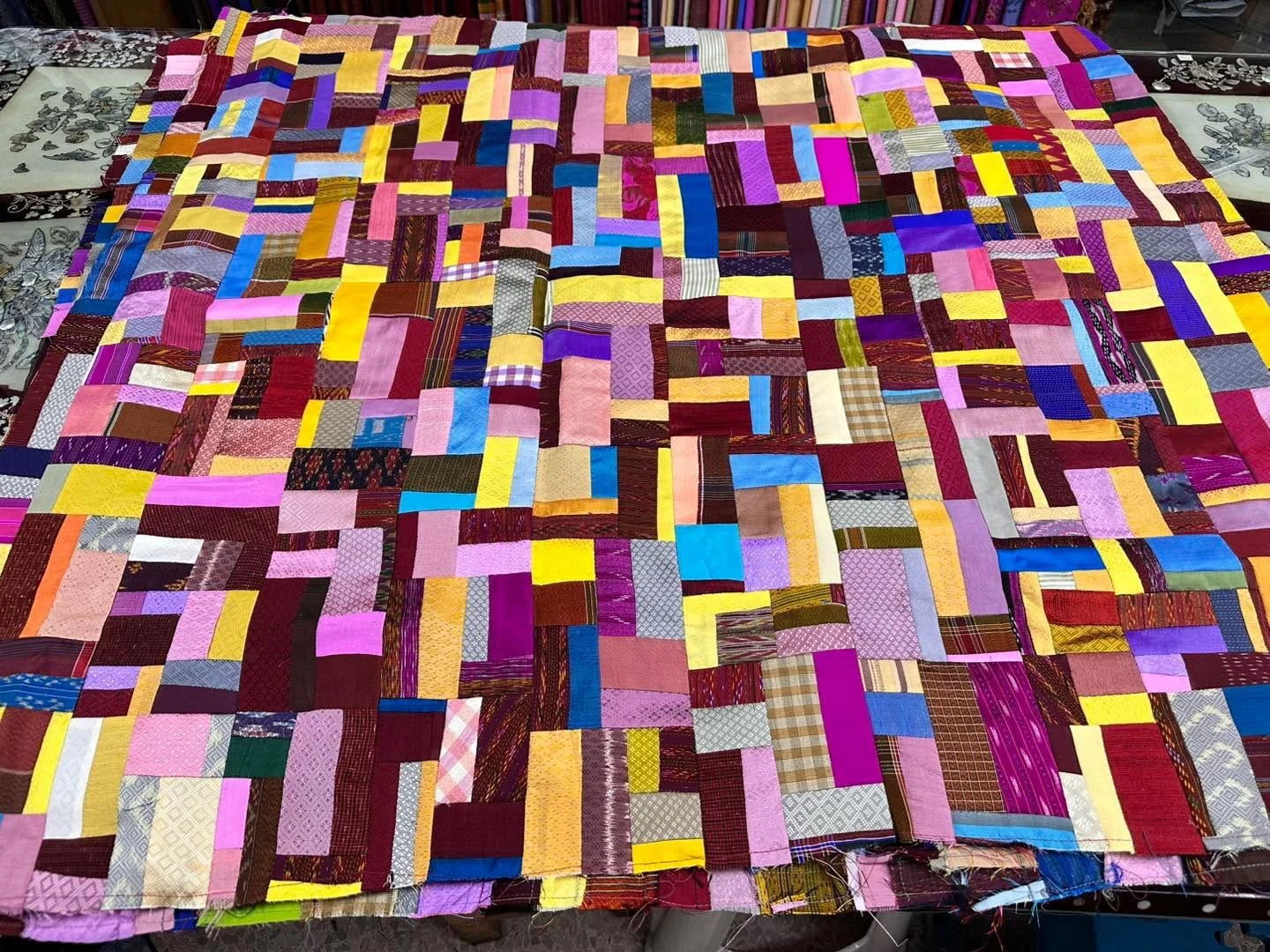 Silk Multicolour Stripe, Pink