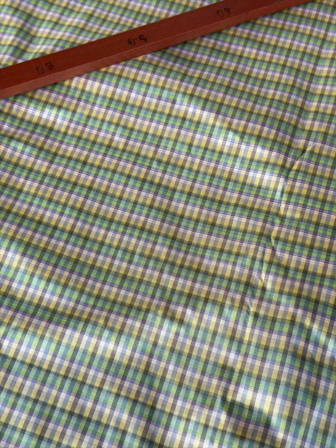 Silk Plaid, Smooth Weave, Yellow and Grey