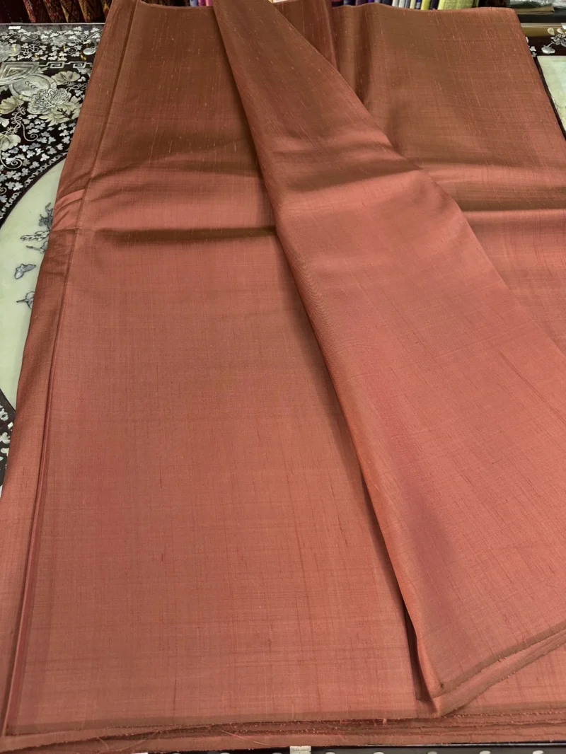 Slubbed Silk, Lightweight, Red-Brown