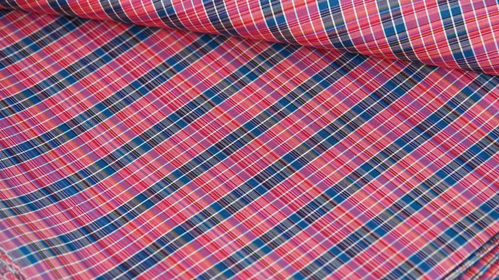 Silk Plaid, Soft Textured, Red and Black