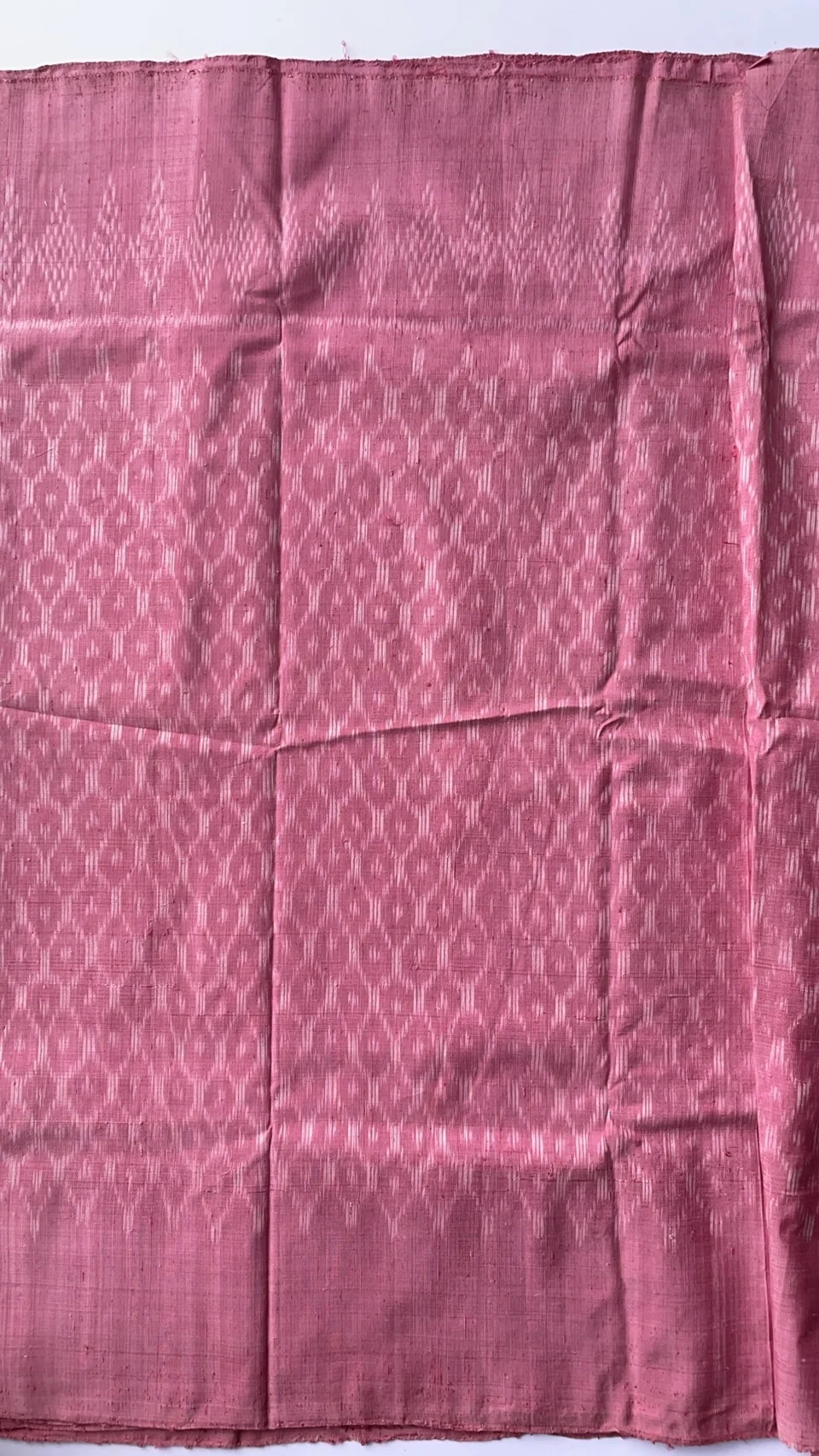Ikat Native Silk, Heart Pattern, Pink