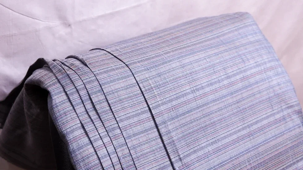 Silk Multicolour Stripe, Purple-Grey