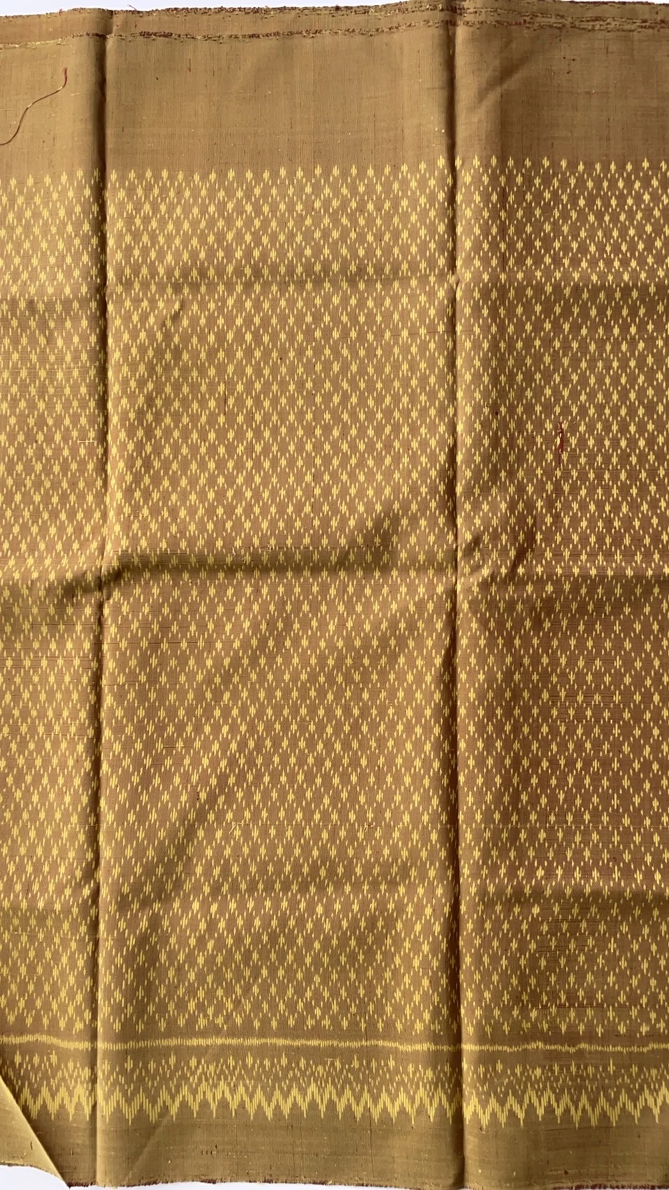 Ikat Native Silk, Rang Hae Pattern, Golden Brown