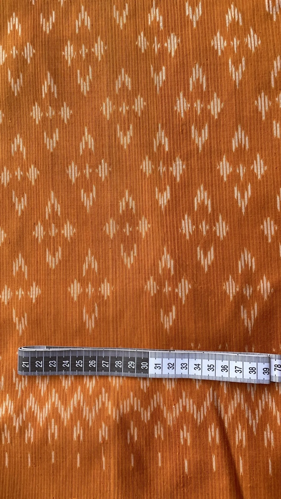 Ikat Native Silk, Dok Rak Pattern, Orange