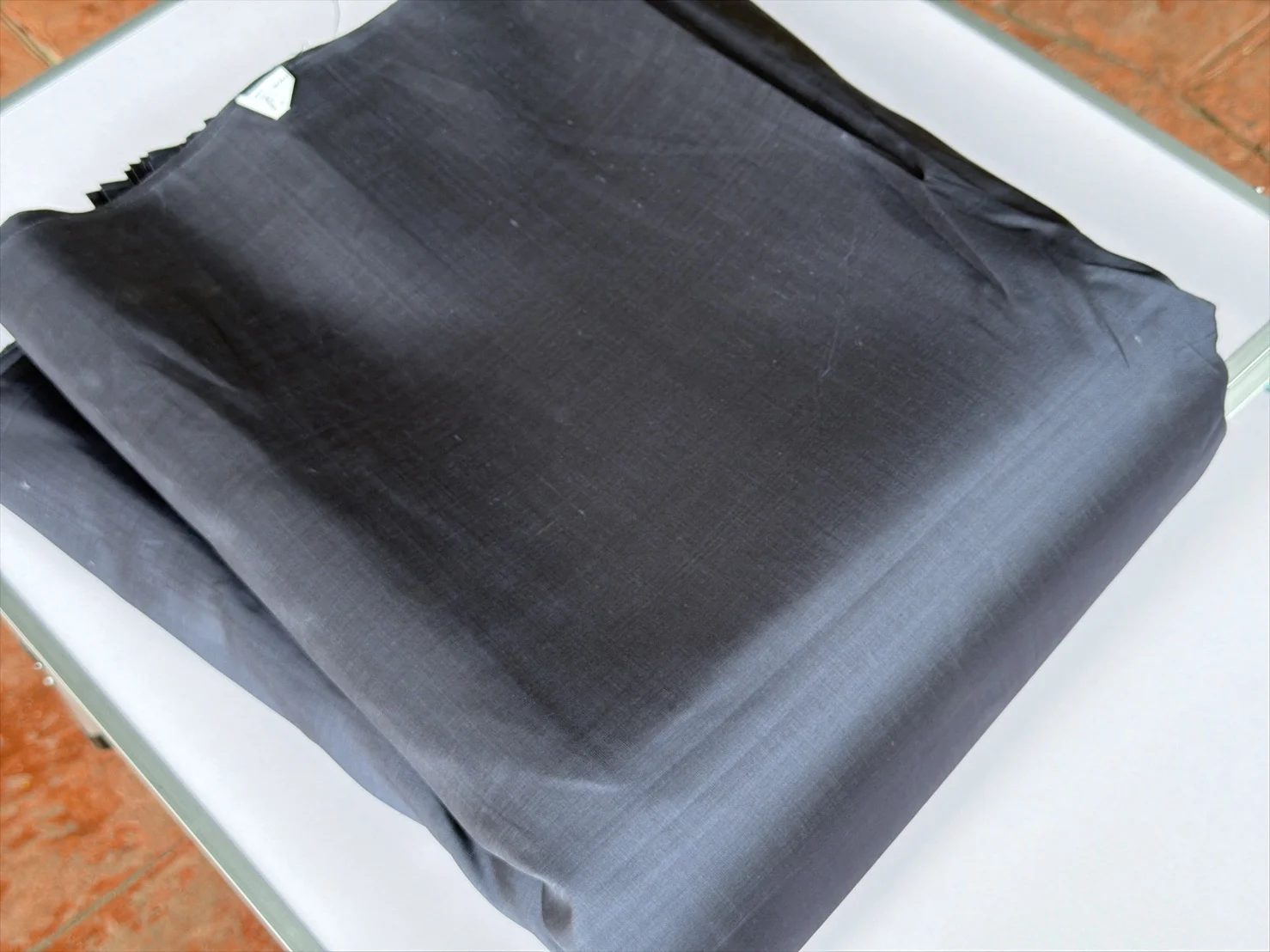 Solid-Colour Silk, Smooth Weave, 2-Ply, Lead Grey