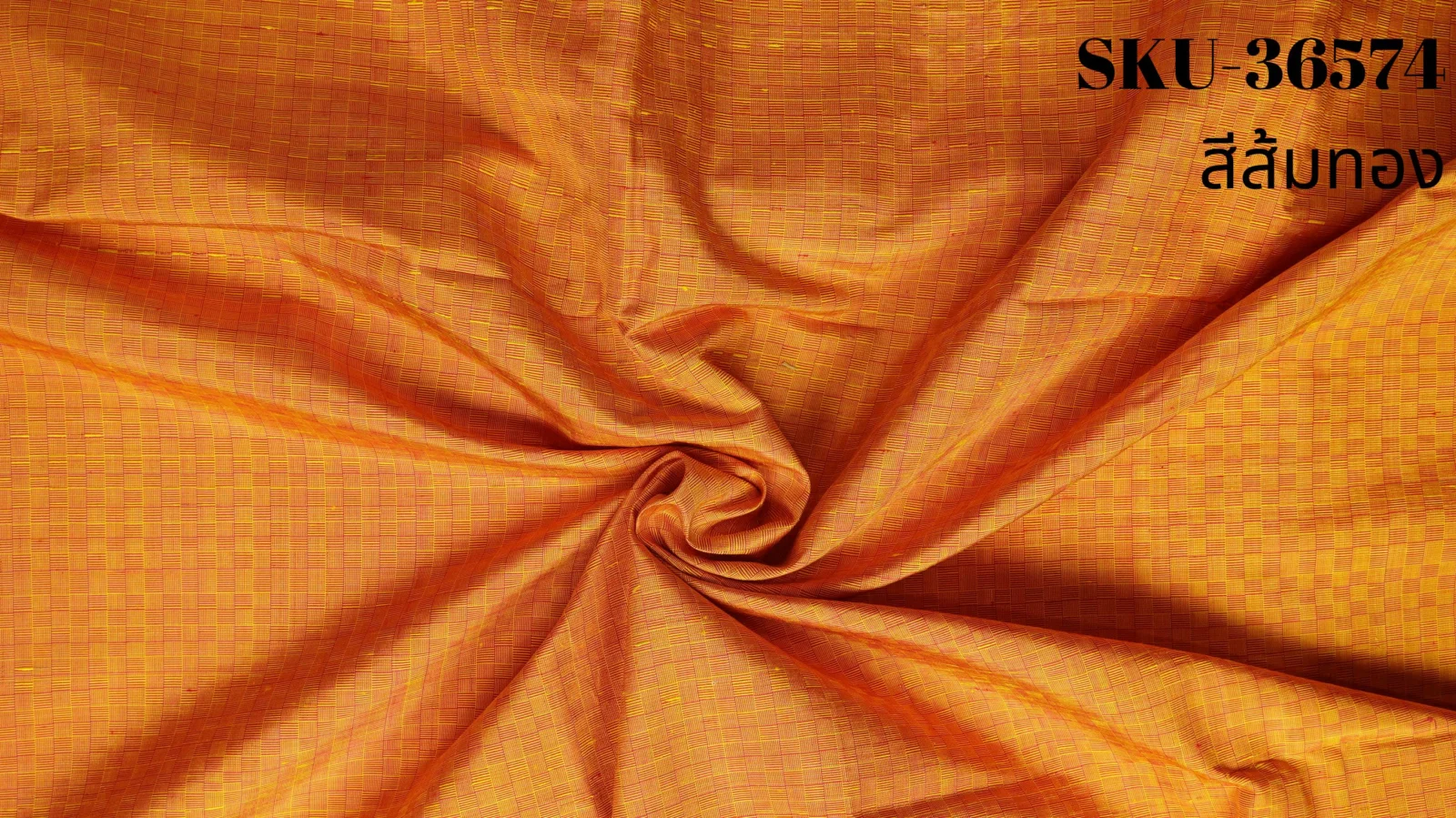 Silk Houndstooth, Golden Orange