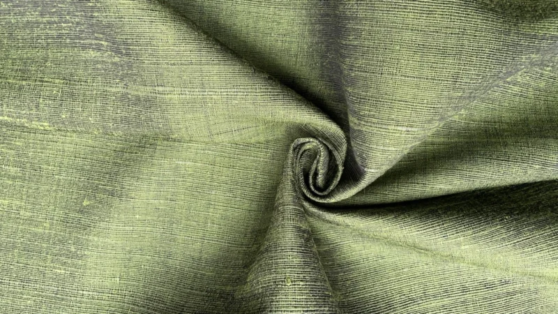 Slubbed Silk, Heavy Textured, Olive
