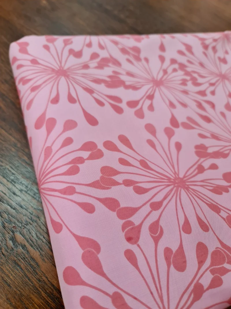 Printed Silk, Textured, Pink Ground