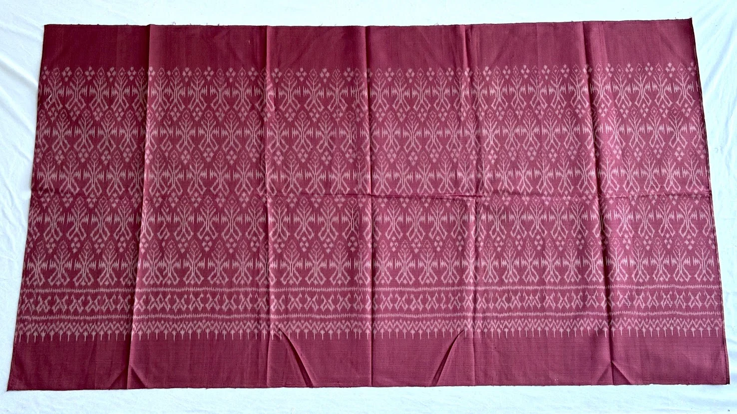 Ikat Silk, 2-Shaft, Floral Pattern, Pink