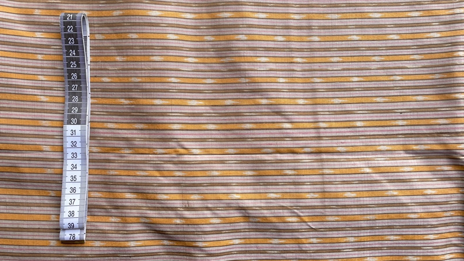 Ikat Native Silk, Nam Lai Pattern, Light Grey-Purple-Brown