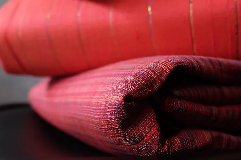 Silk Multicolour Stripe, Red