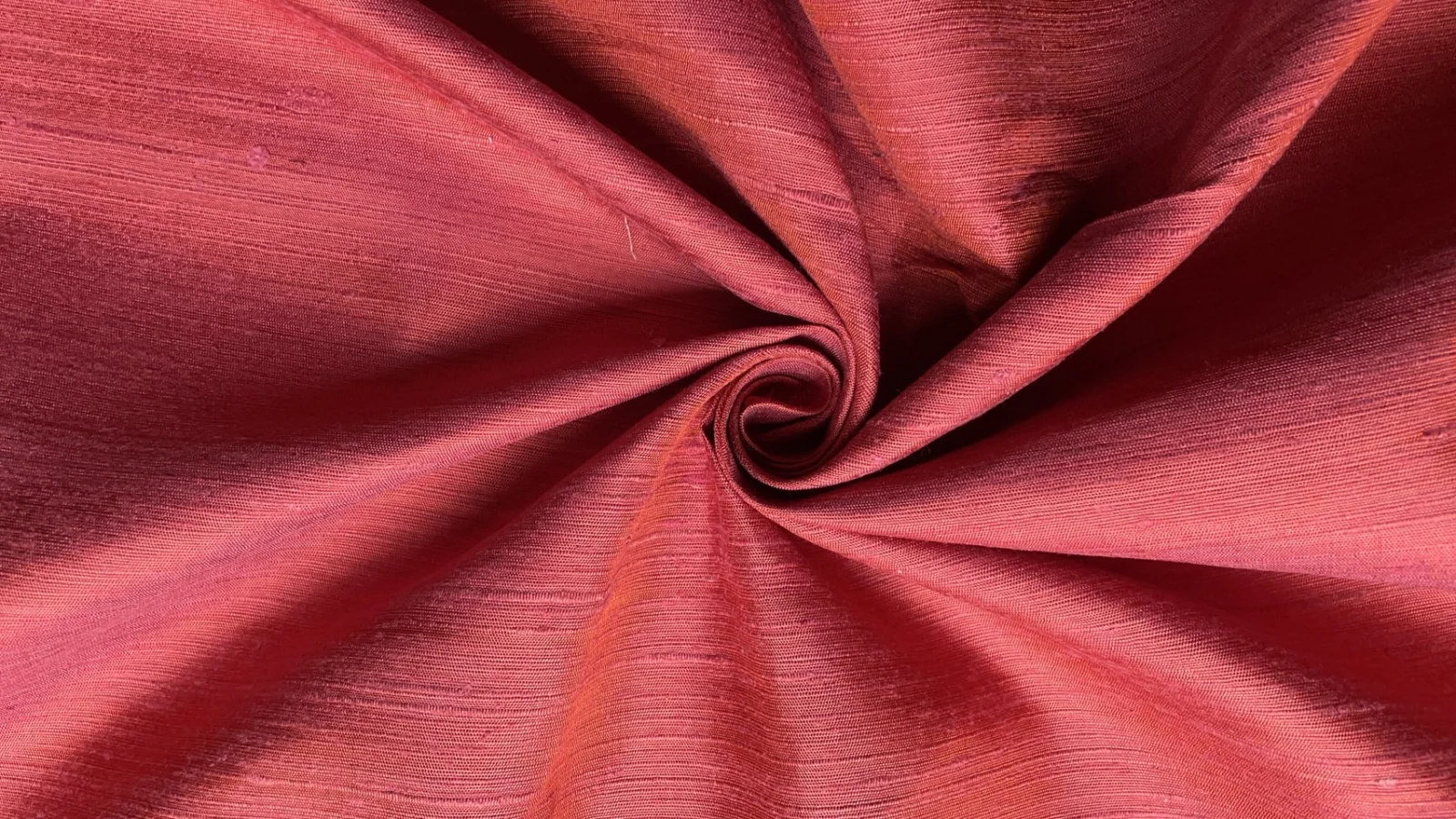 Naturally Dyed Slubbed Silk, Heavy Textured, Natural Lac Red