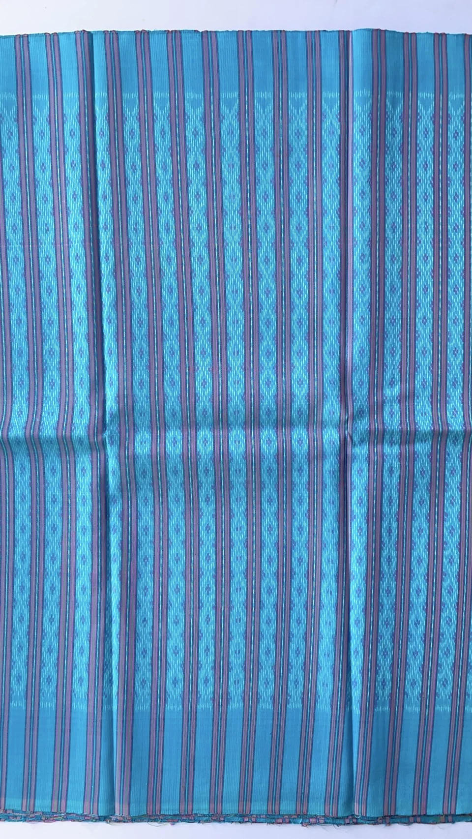 Ikat Native Silk, Hol Pattern, Sky Blue