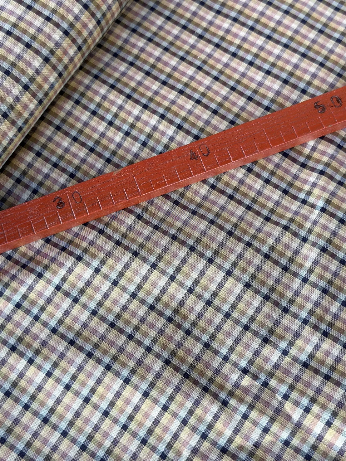 Silk Plaid, Smooth Weave, Black and Yellow