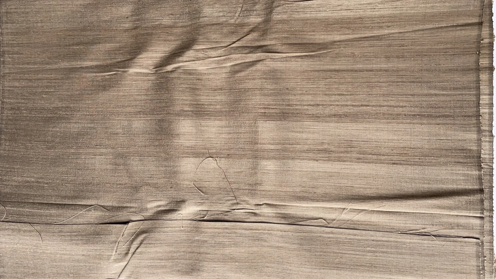 Naturally Dyed Slubbed Silk, Heavy Textured, Coffee Brown