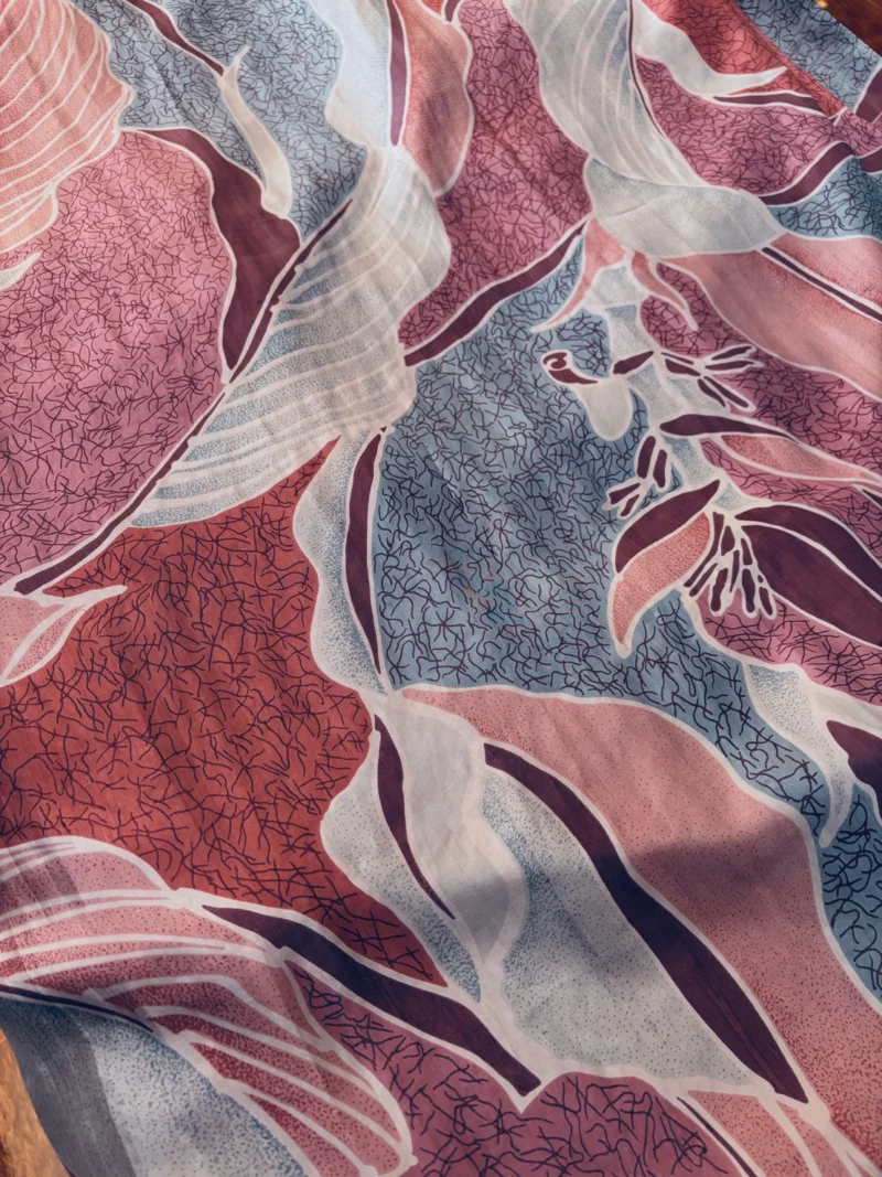 Printed Silk, Dusty Mauve