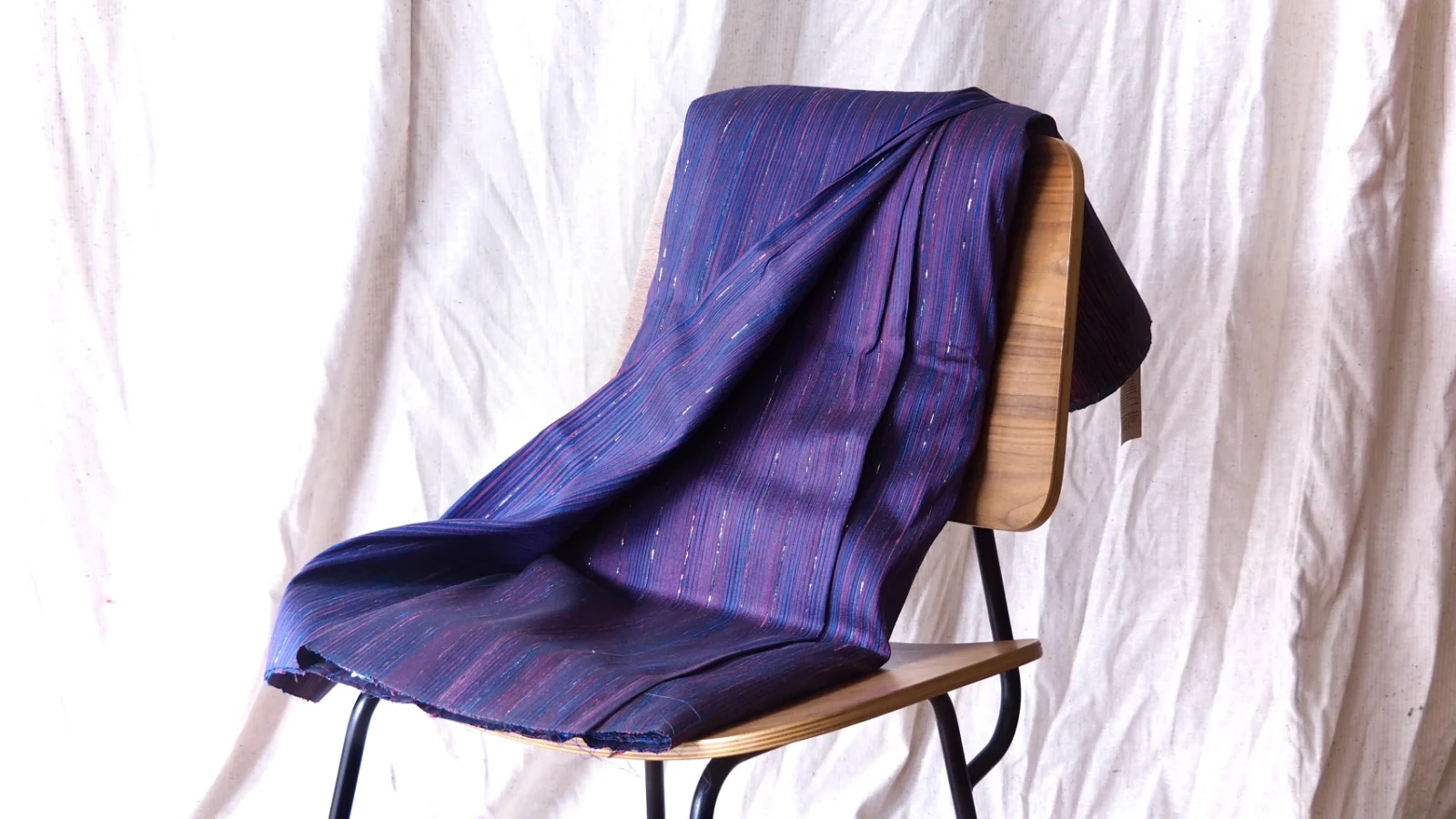 Silk Multicolour Stripe, Purple-Blue