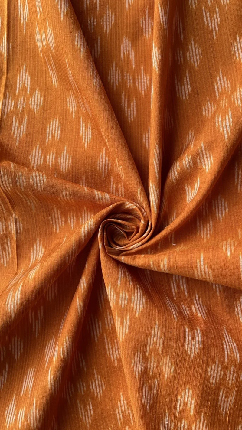 Ikat Native Silk, Dok Rak Pattern, Orange
