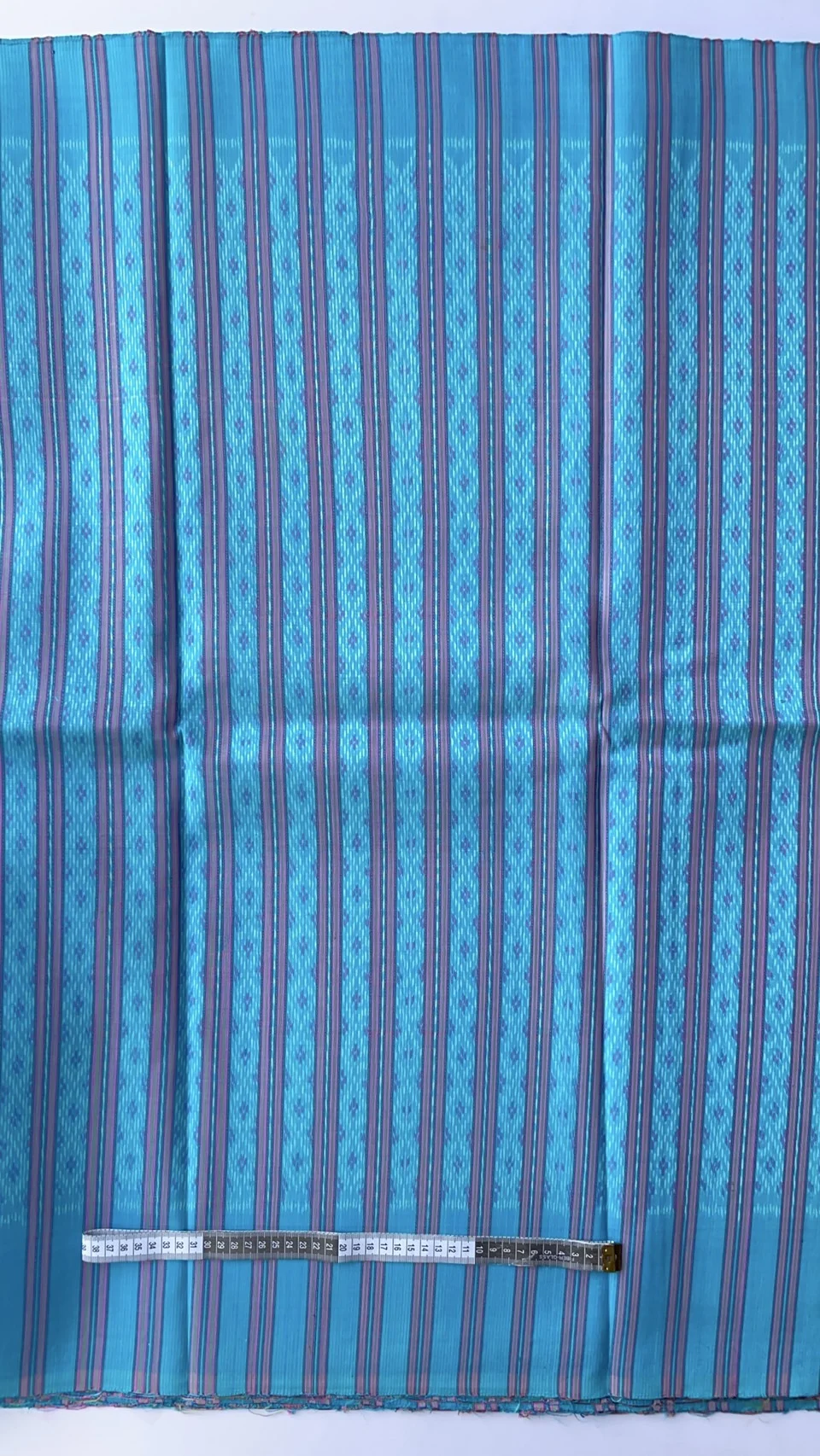 Ikat Native Silk, Hol Pattern, Sky Blue