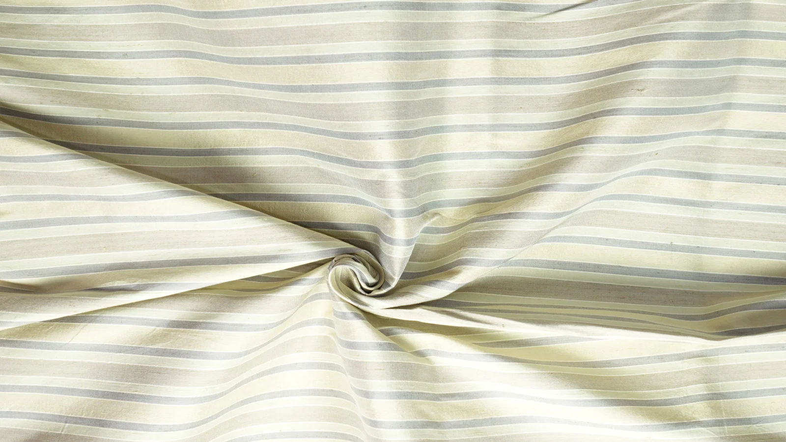 Silk Multicolour Stripe, Grey, Cream and Light Brown