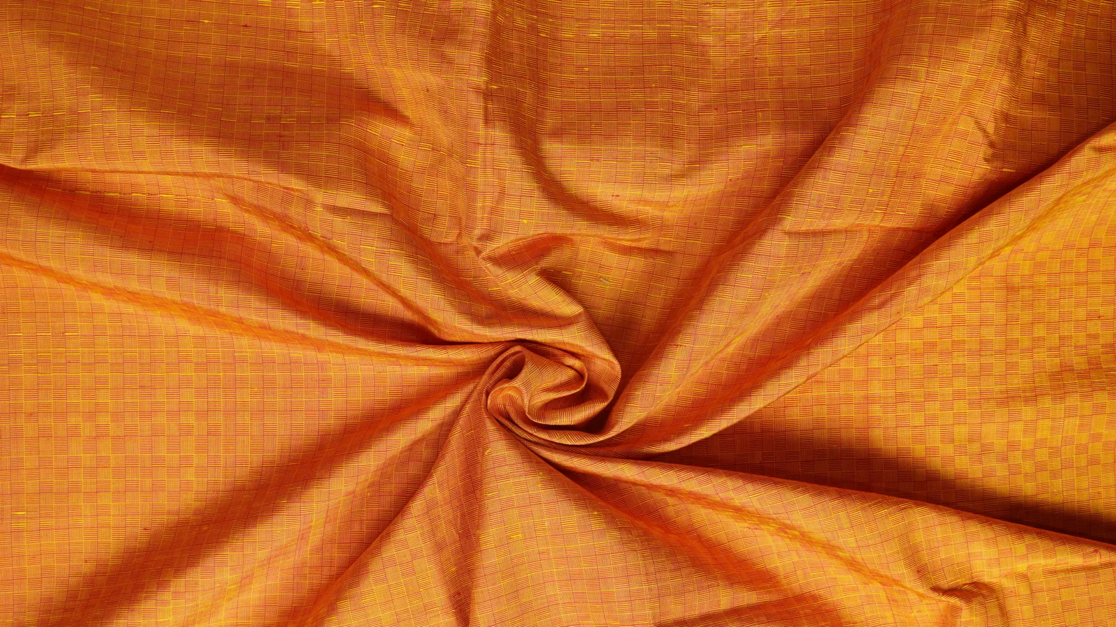 Silk Houndstooth, Golden Orange