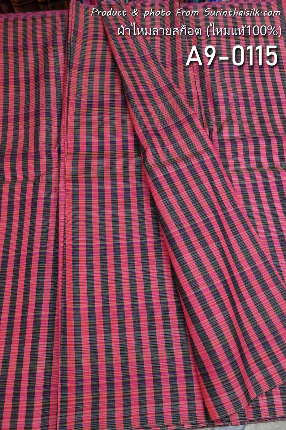 Silk Plaid, Soft Textured, Red and Black