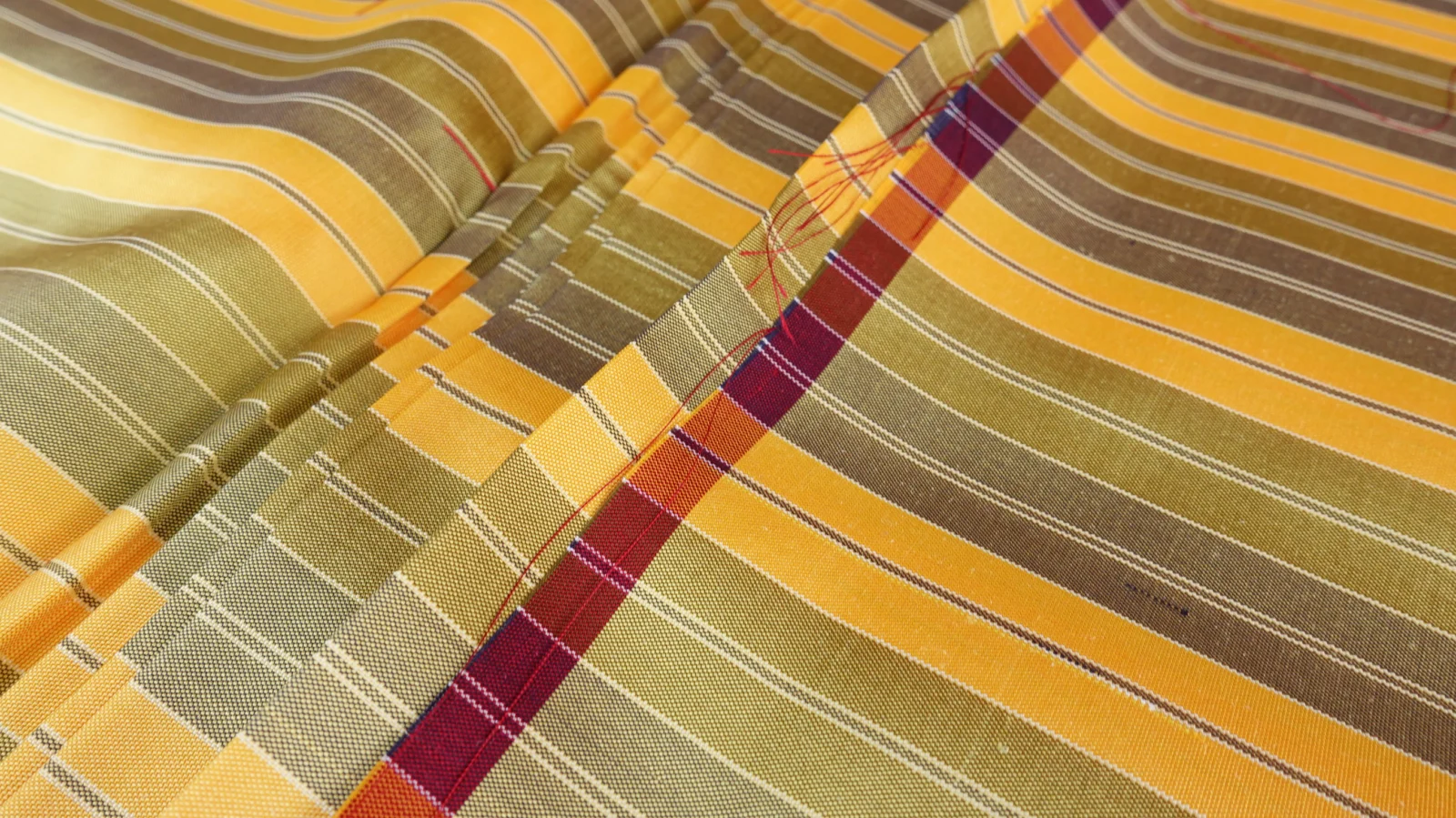 Silk Gingham Check, Yellow and Green