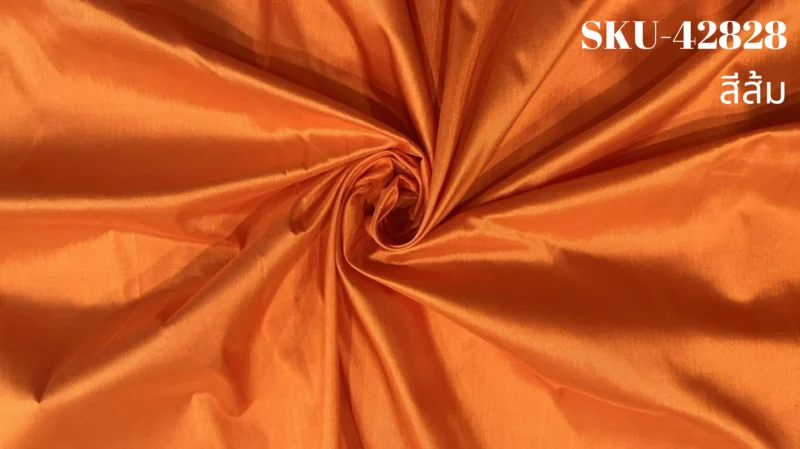 Solid-Colour Silk, Smooth Weave, 2-Ply, Orange