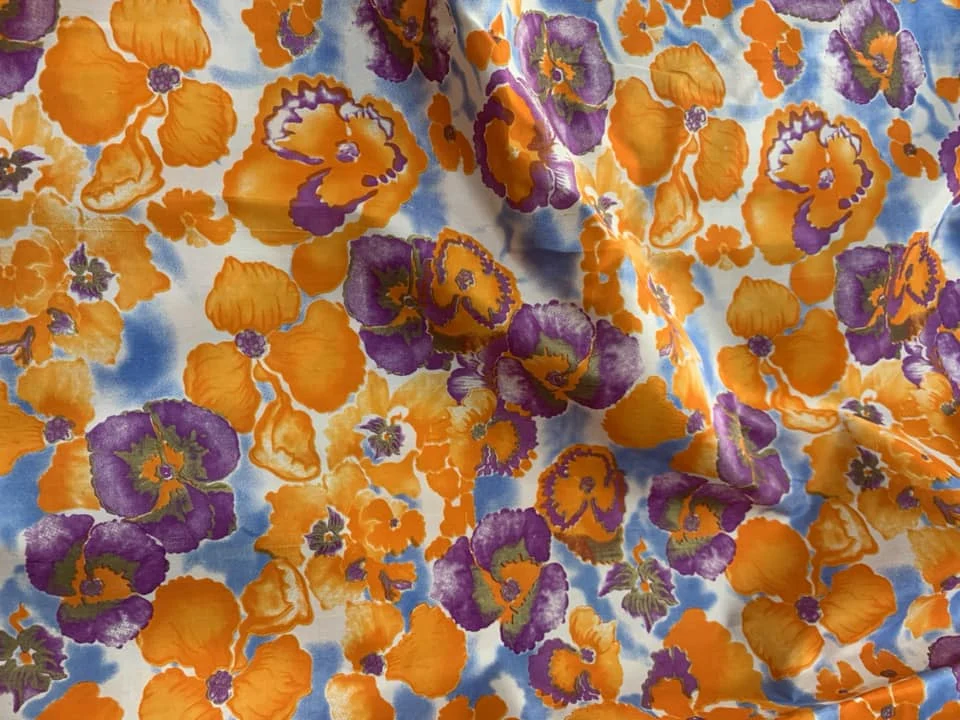 Printed Silk, Smooth Weave, Multicolour