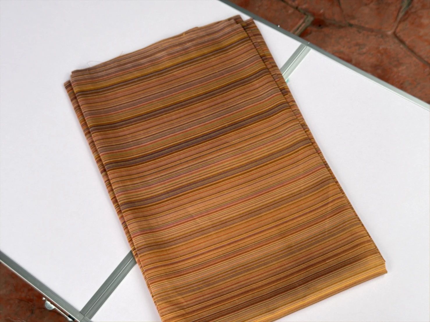Silk Multicolour Stripe, Deep Brown