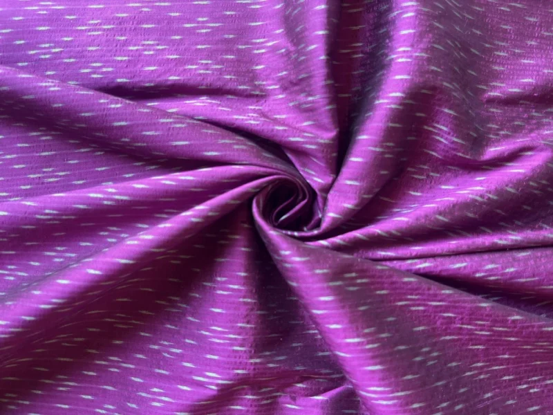 Ikat Silk, 2-Shaft, Kon Ka-Et Pattern, Dark Pink