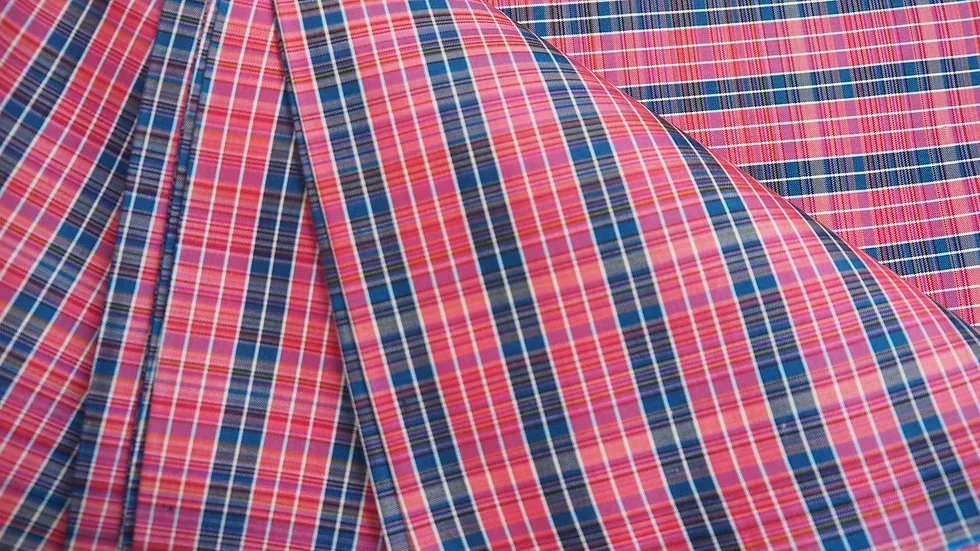 Silk Plaid, Soft Textured, Red and Black