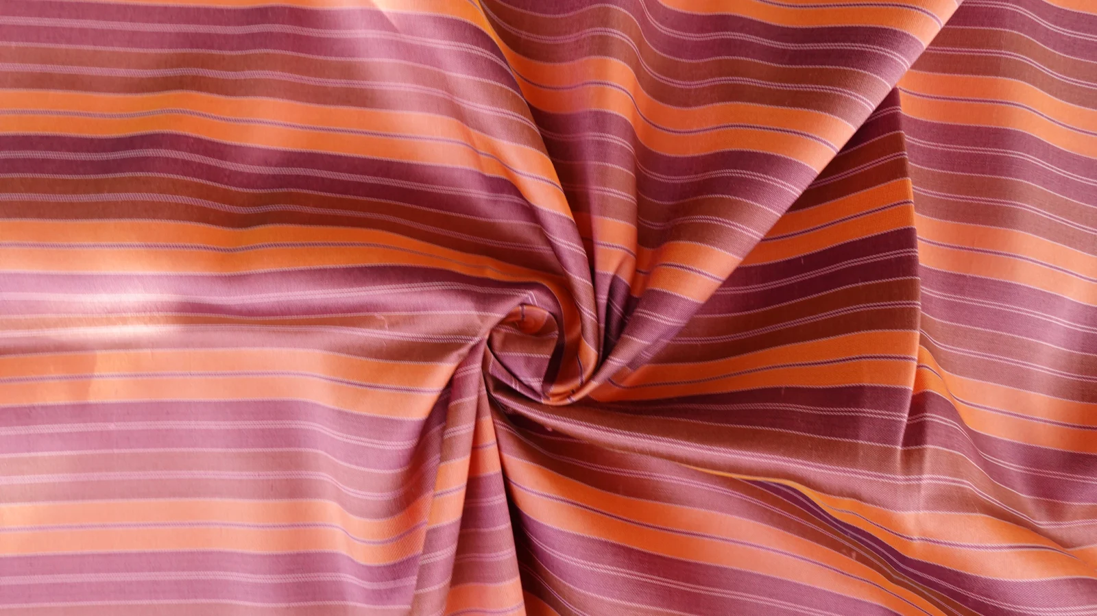 Silk Gingham Check, Orange-Red