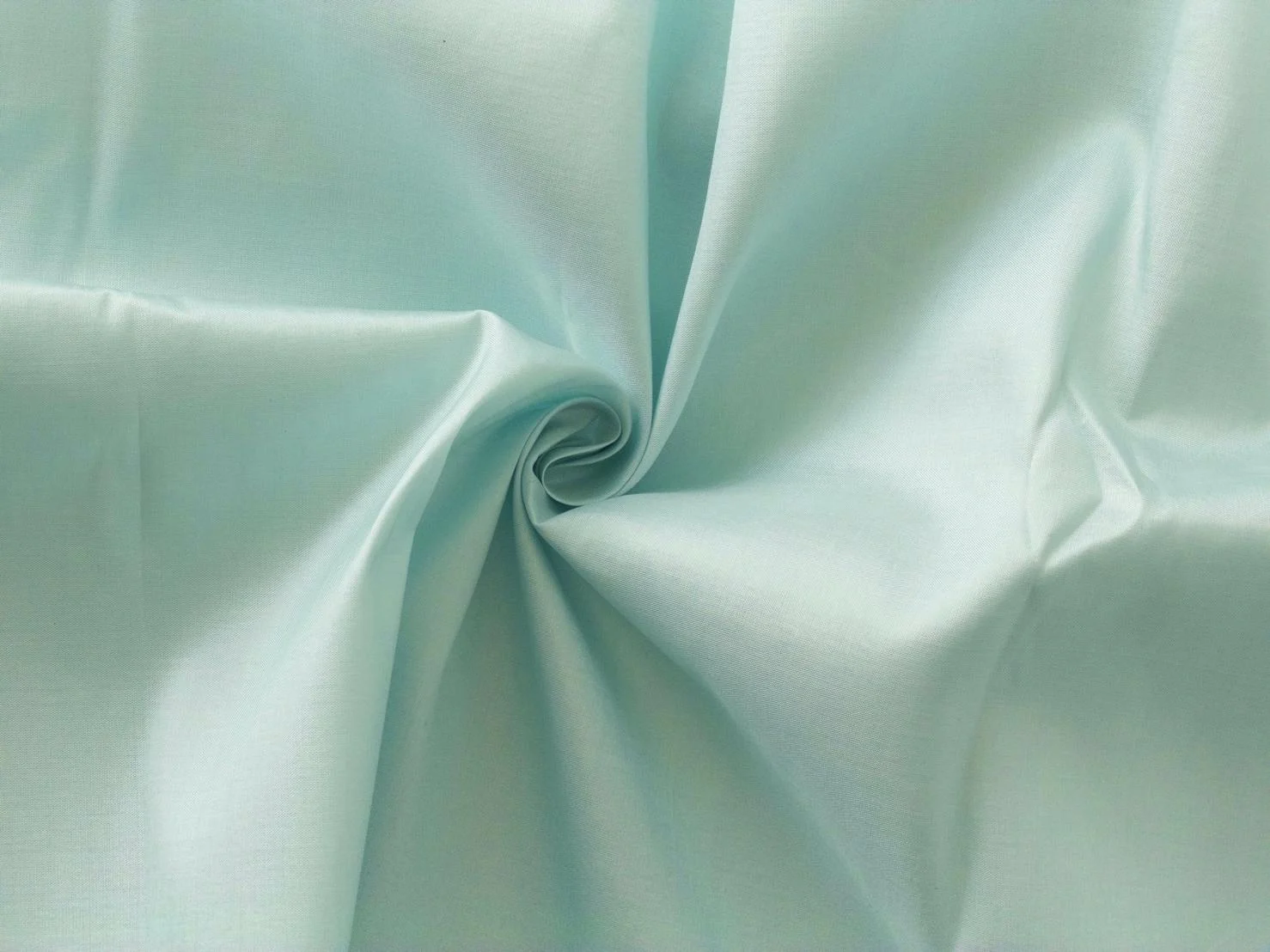 Solid-Colour Silk, Smooth Weave, Light Green-Blue