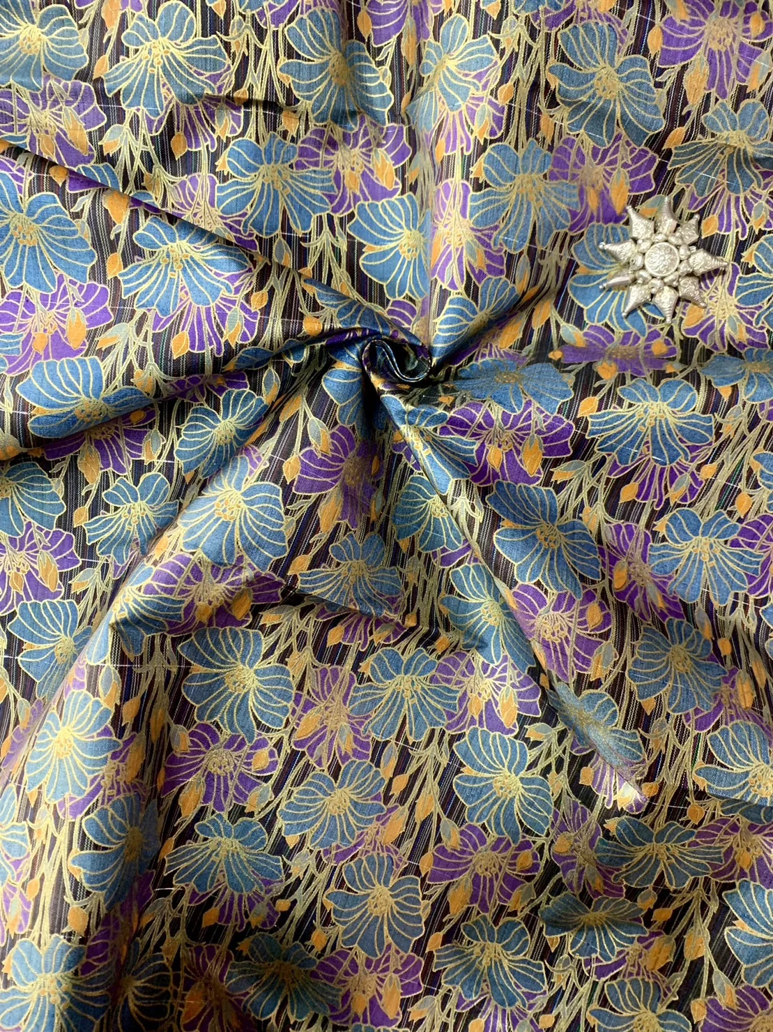 Printed Silk, Textured, Multicolour