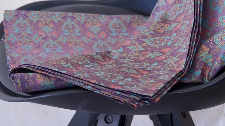 Printed Silk, Smooth Weave, 2-Ply, Dusty Purple
