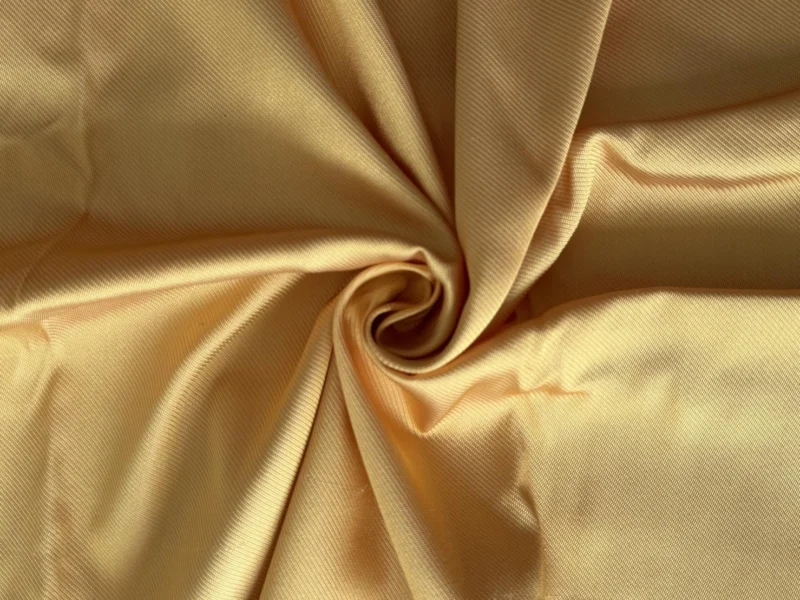 Solid-Colour Silk, 4-Shaft Fine Stripe Weave, Golden Sand