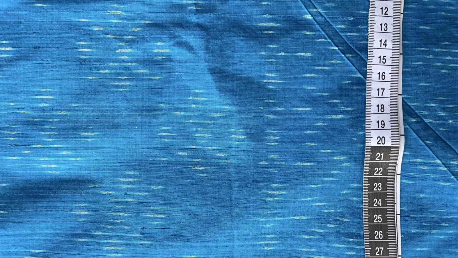 Ikat Native Silk, Dok Kaew Pattern, Light Blue