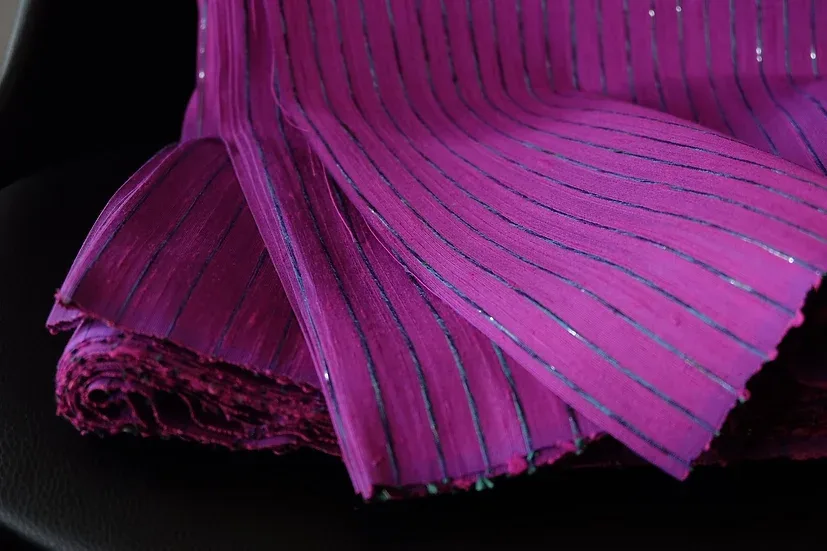 Silk Multicolour Stripe, Purple