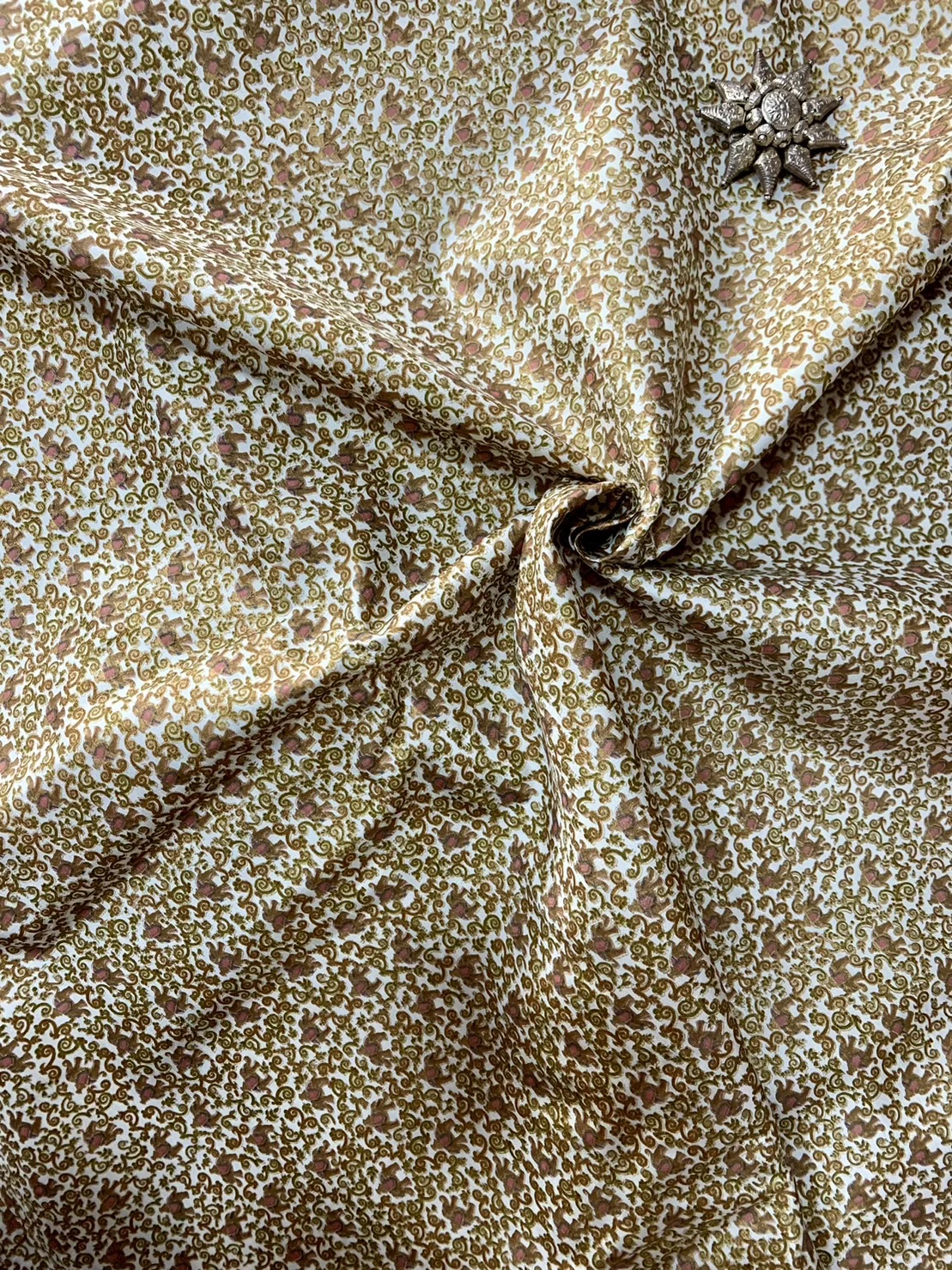 Printed Silk, Smooth Weave, Elephant Print, Multicolour
