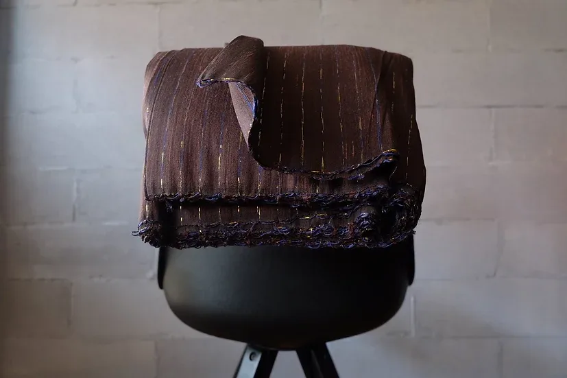 Silk Multicolour Stripe, Dark Brown