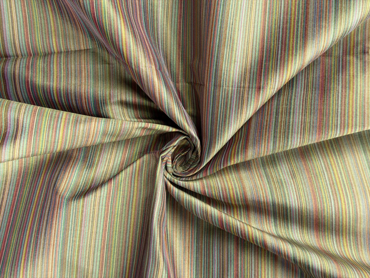 Silk Multicolour Stripe, Golden Green