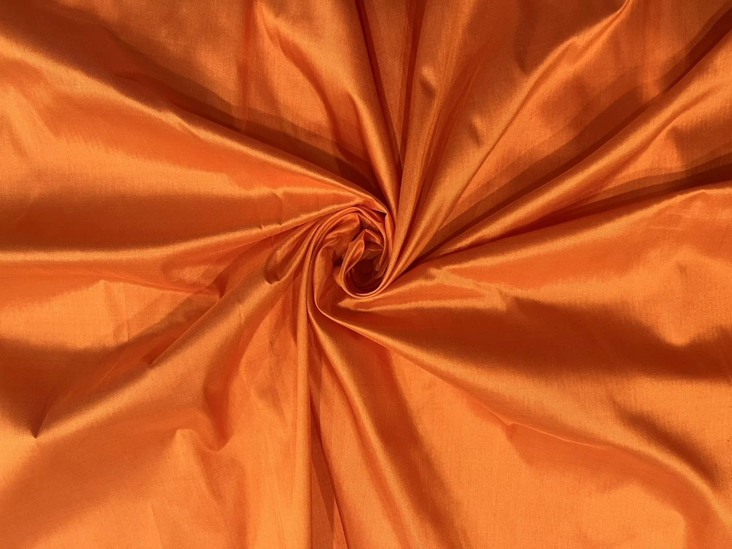 Solid-Colour Silk, Smooth Weave, 2-Ply, Orange