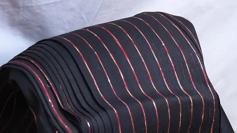 Silk Multicolour Stripe, Black