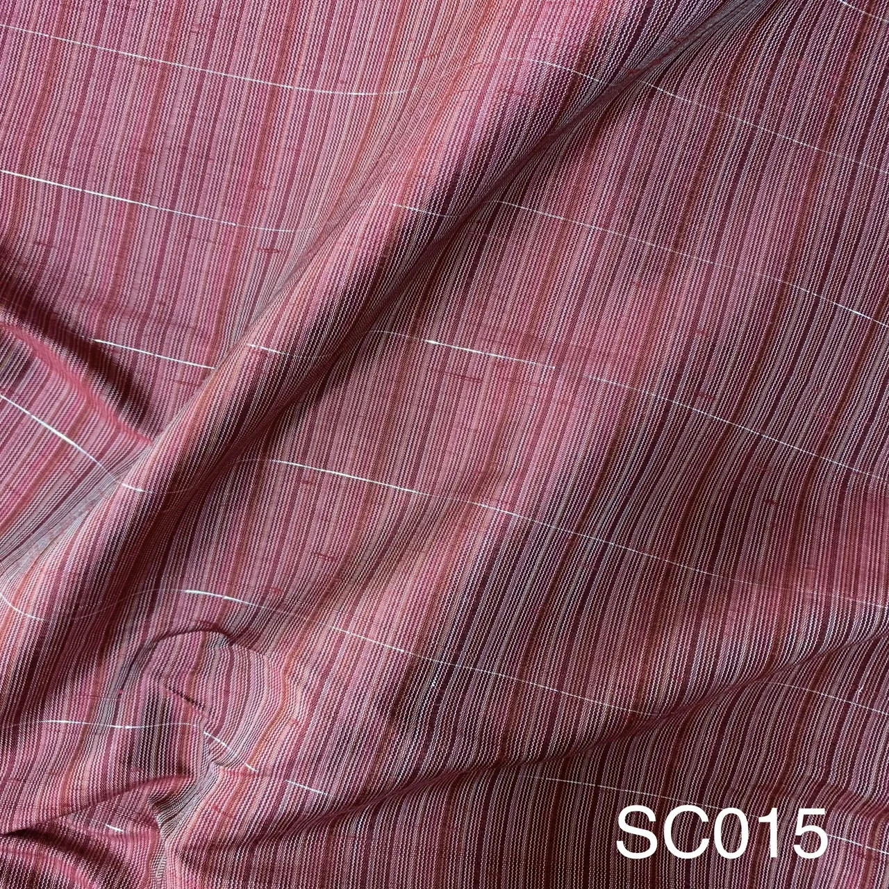 Silk Stripe, Textured, Red-Brown