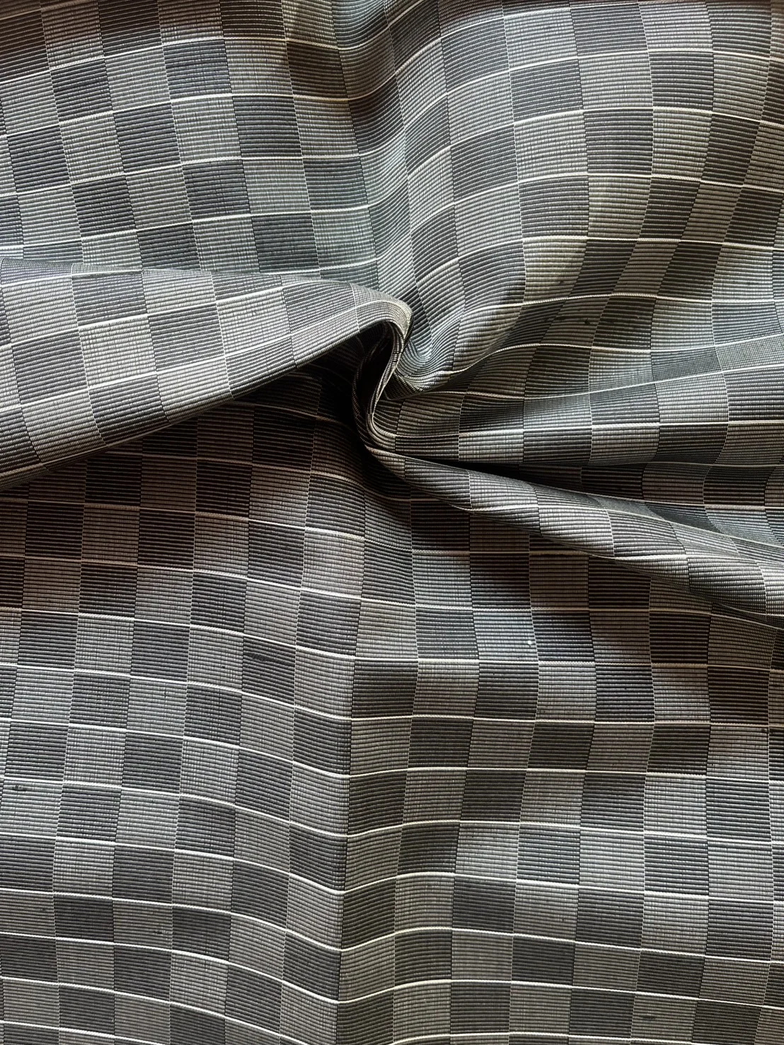 Silk Houndstooth, White and Black