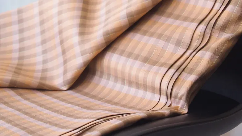 Silk, Self-Patterned Weave, 4-Ply, Brick Brown