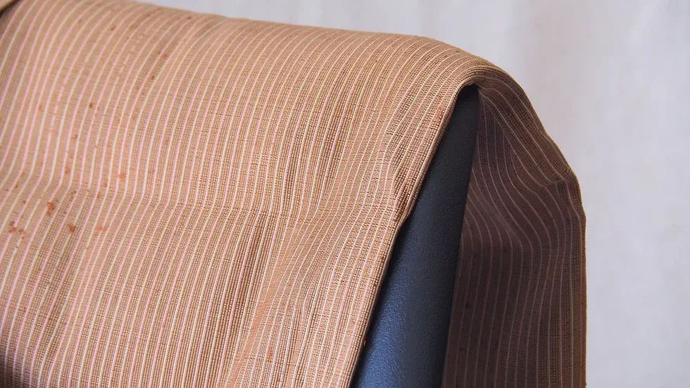 Silk Multicolour Stripe, Brick Brown