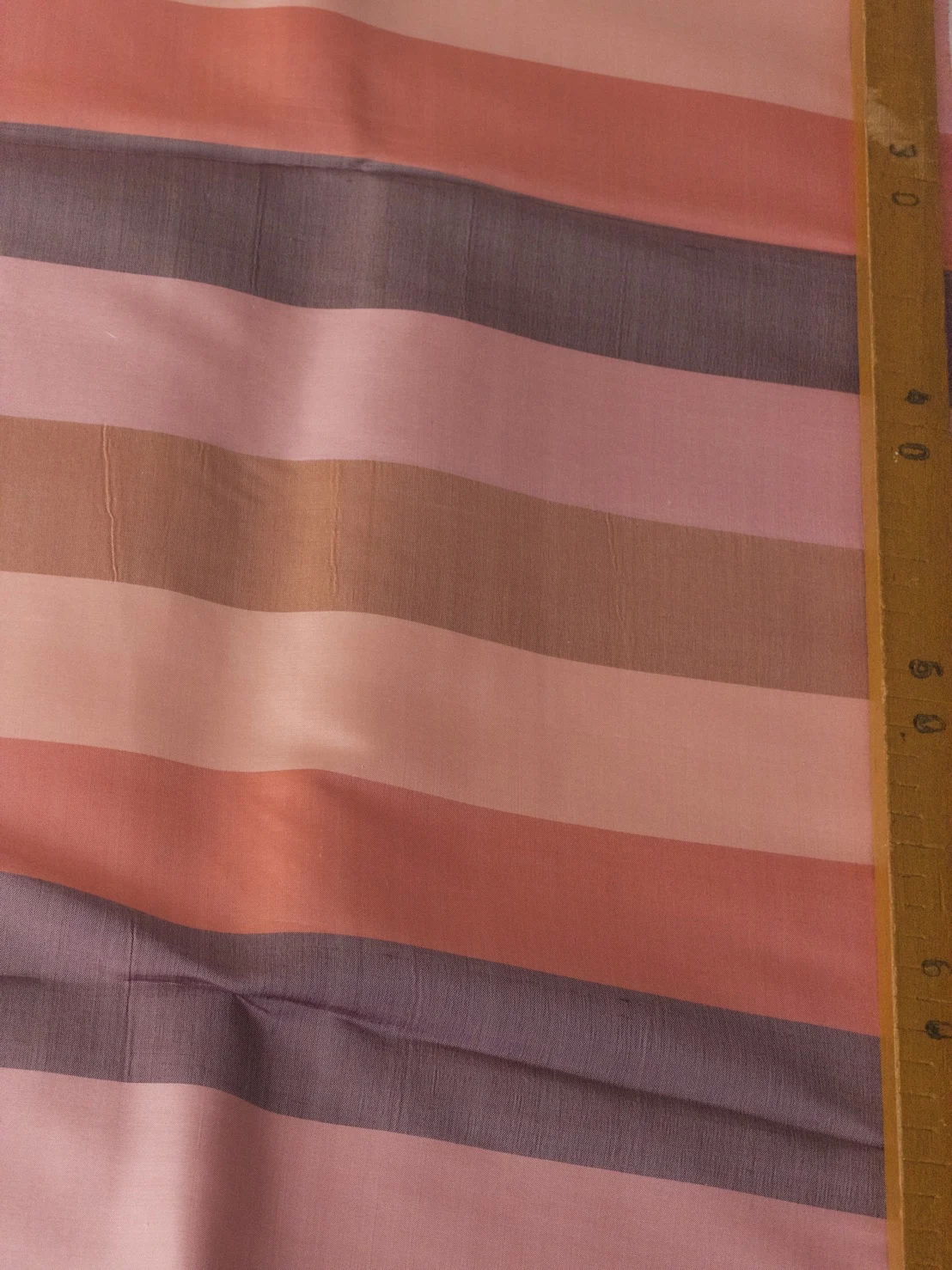 Silk Stripe, Warm Tones, Brown, Orange and Pink