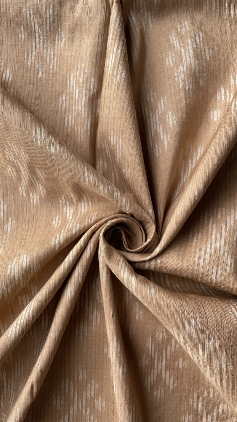 Ikat Native Silk, Marigold Pattern, Brown